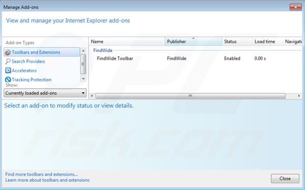 Remover Search.findwide.com das extensões do Internet Explorer