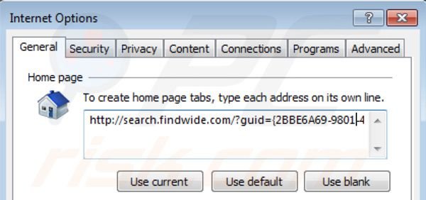 Remover Search.findwide.com da página inicial do Internet Explorer