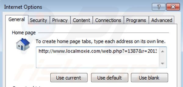 Remover a lista de extensões da página inicial do Internet Explorer