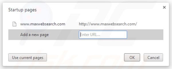 Remover Maxwebsearch.com da página inicial do Google Chrome