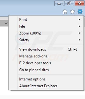Remover Myhoome.com da página inicial do Internet Explorer passo 1