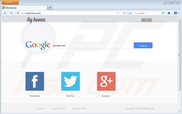 Sequestrador de navegador Myhoome.com
