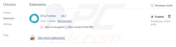 Remover Only-search.com das extensões do Google Chrome