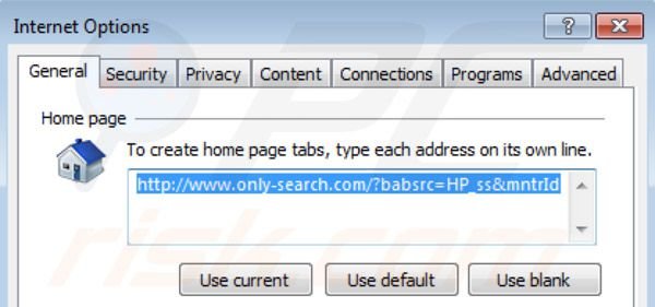 Remover Only-search.com da página inicial do Internet Explorer
