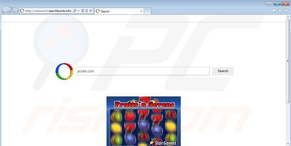redirecionamento do vírus websearch.searchbomb.info