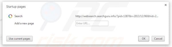 Remover websearch.searchguru.info da página inicial do Google Chrome