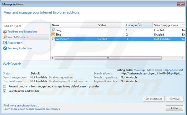 Remova add-ons fraudulentos do Internet Explorer: