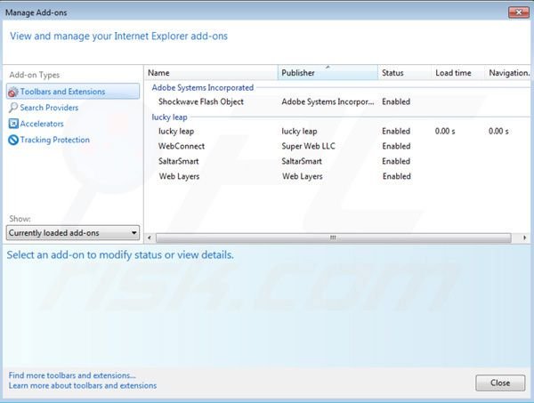 Remover plugins SuperWeb do Internet Explorer passo 2