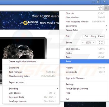 Remover Websteroids do Google Chrome passo 1