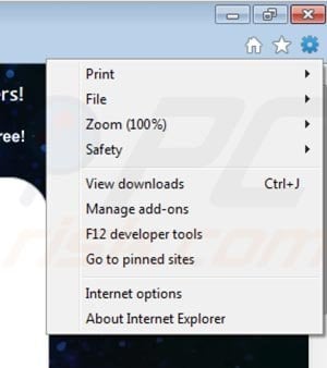 Remover Websteroids do Internet Explorer passo 1
