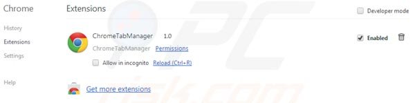 Remover search.whitesmoke.com das extensões do Google Chrome