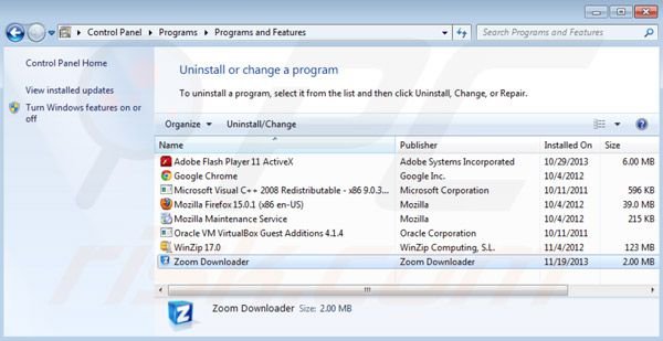 Remoção de Zoom Downloader