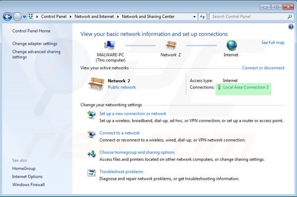 Restaurar configurações DNS passo 4