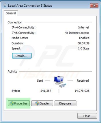 Restaurar configurações DNS passo 5