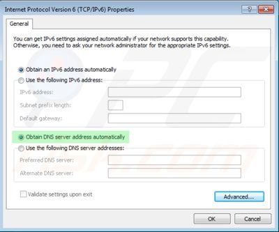 Restaurar configurações DNS passo 7