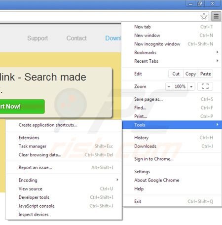  Remover anúncios anúncios lookinglink do Google Chrome passo 1