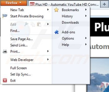 Remover Plus-HD do Mozilla FireFox passo 1
