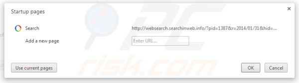 Remover Websearch.searchinweb.info da página inicial do Google Chrome