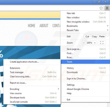 Remover anúncios anúncios Web Save do Google Chrome passo 1