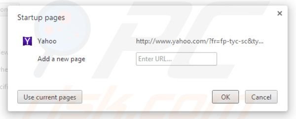 Remover a barra de ferramentas Yahoo da página inicial do Google Chrome