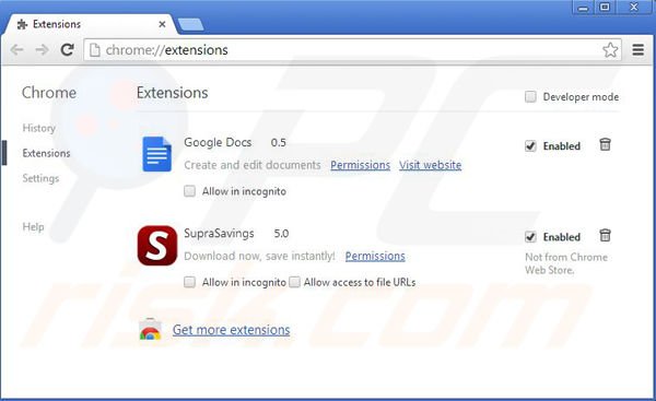 Remova os anúncios All Day Savings do Google Chrome passo 2