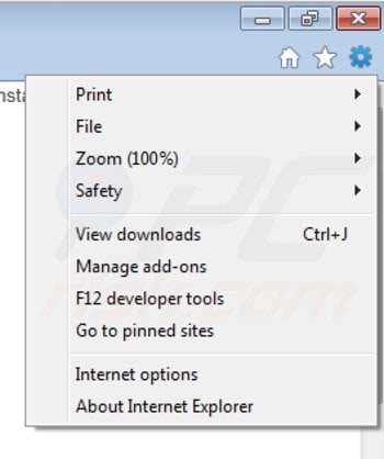 Remova buzz-it do Internet Explorer passo 1