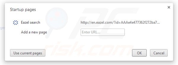 Remova o redirecionamento Eazel.com da página inicial do Google Chrome