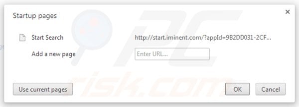 Remova start.iminent.com da página inicial do Google Chrome
