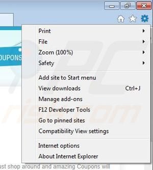 Remova barra de ferramentas RR Savings do Internet Explorer passo 1