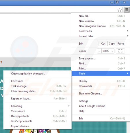 Remova SaveNeto do Google Chrome passo 1