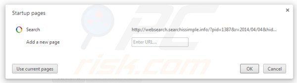 Remova websearch.searchissimple.info da página inicial do Google Chrome
