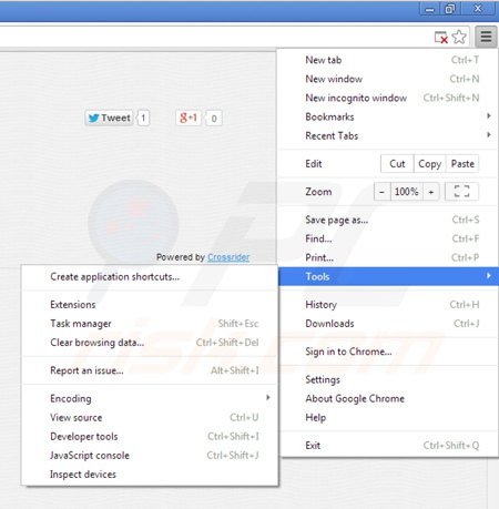 Remova SmartSaver do Google Chrome passo 1