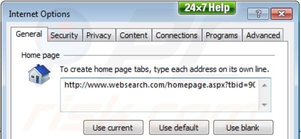 Remova WebSearch toolbar da página inicial do Internet Explorer