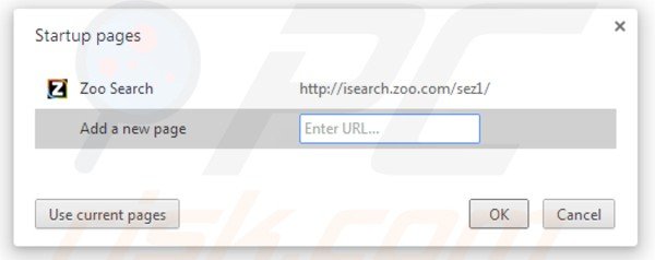 Remova isearch.zoo.com da página inicial do Google Chrome
