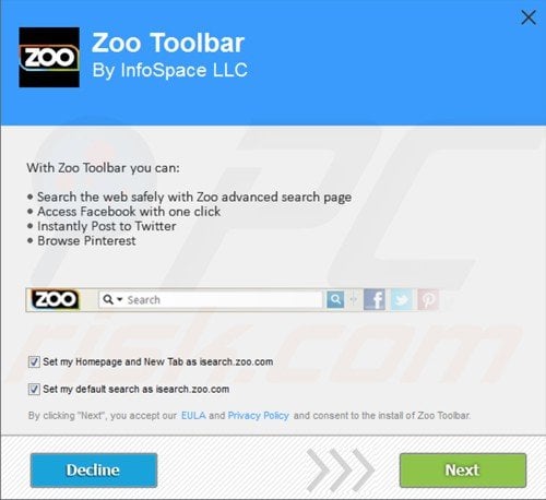instalador da barra de ferramentas zoo