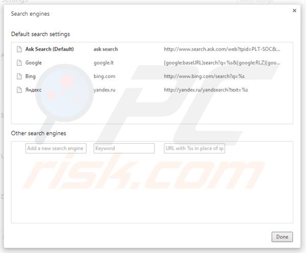 Remova a Barra de Ferramentas Ask Social do motor de busca padrão Google Chrome