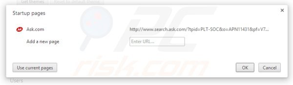 Remova a Barra de Ferramentas Ask Social da página inicial do Google Chrome