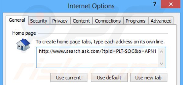 Remova a Barra de Ferramentas Ask Social da página inicial do Internet Explorer