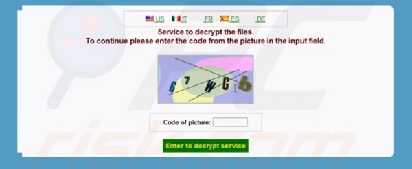 proteção captcha do website cryptowall