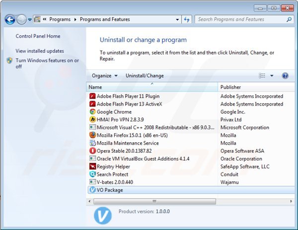 desinstalar interyield via Painel de Controlo