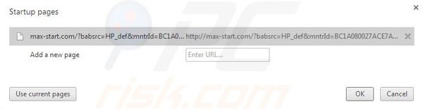Remoção de Max-start.com da página inicial do Google Chrome