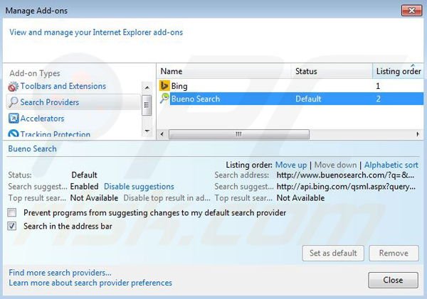 Remoção de Max-start.com do motor de busca padrão do Internet Explorer