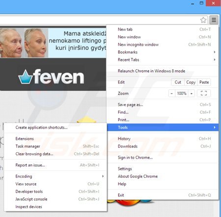 Remova o plugin Media Play Air + do Google Chrome passo 1