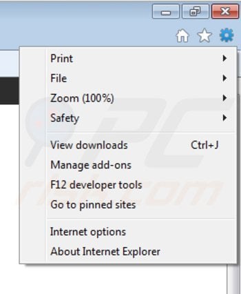 Remova Media Buzz do Internet Explorer passo 1