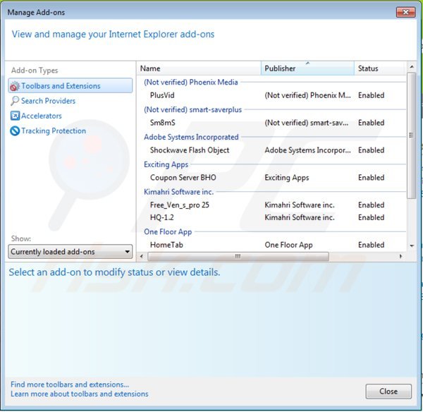 Remova os anúncios NewPlayer do Internet Explorer passo 2