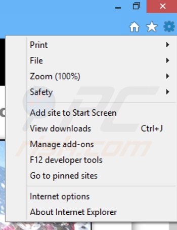 Remova PlusVid do Internet Explorer passo 1