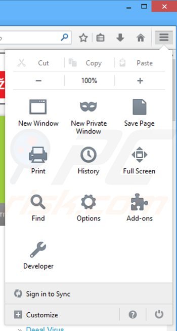 Remova os anúncios Today’s Best Online Deals do Mozilla Firefox passo 1