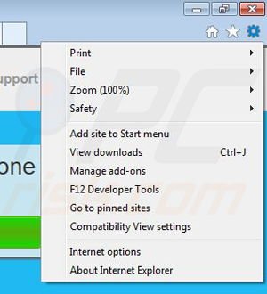 Remova os anúncios webget do Internet Explorer passo 1