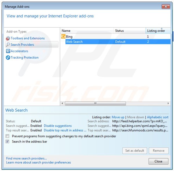Remova Yahoo Community SmartBar do motor de busca padrão do Internet Explorer