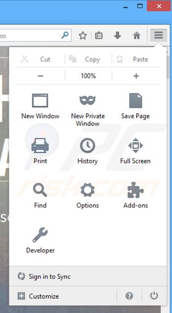 Remova os anúncios App of the Day do Mozilla Firefox passo 1